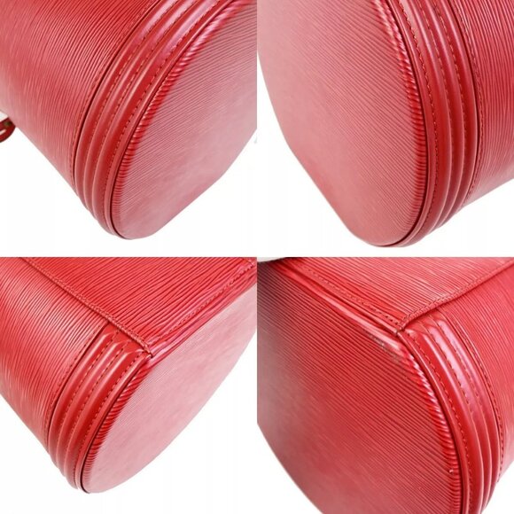 LOUIS VUITTON LV Logo Cannes Hand Vanity Bag Epi Leather Red M48037 35EC873 - Picture 7 of 16